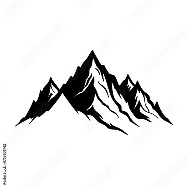 Obraz Mountain Silhouette Vector Illustration