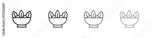 Obraz Salad icon outline vector. outline icons collection.
