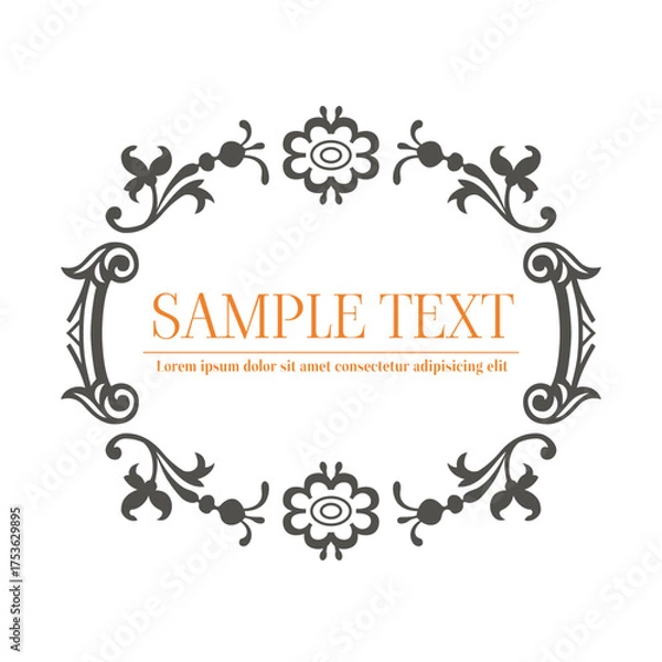 Obraz Vintage frame with sample text.