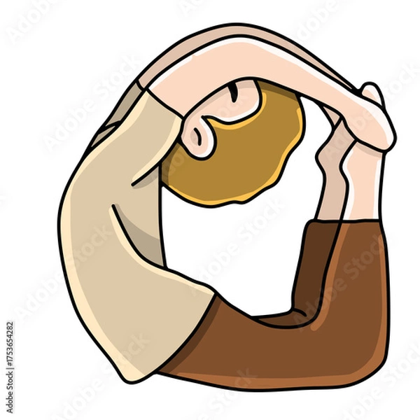 Obraz Yoga pose character 