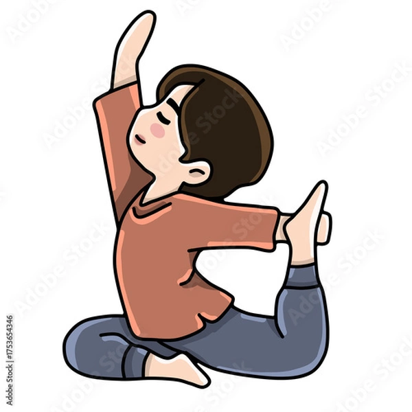 Obraz Yoga pose character 