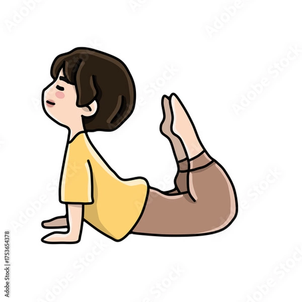 Obraz Yoga pose character 