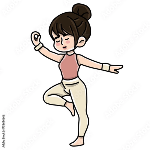 Obraz Girl yoga character 