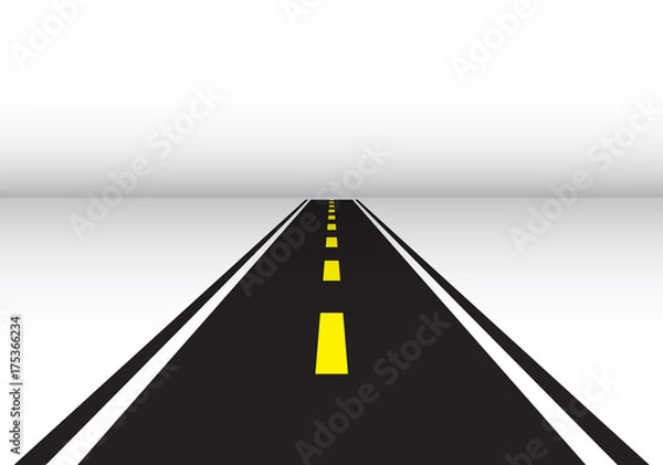 Fototapeta Road perspective vector illustration.