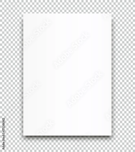 Obraz A4 sized vector frame poster blank paper mockup
