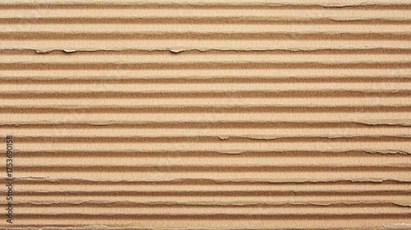 Obraz Brown corrugated cardboard texture background, copy space