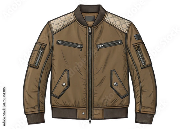 Fototapeta bomber on a isolated transparent background