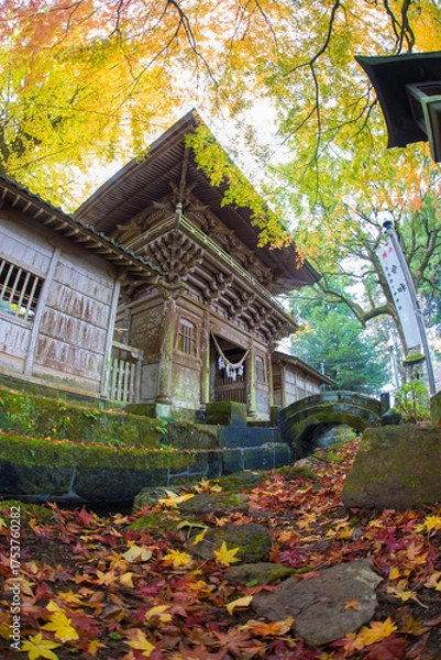 Fototapeta 寺の紅葉（大分県竹田市）