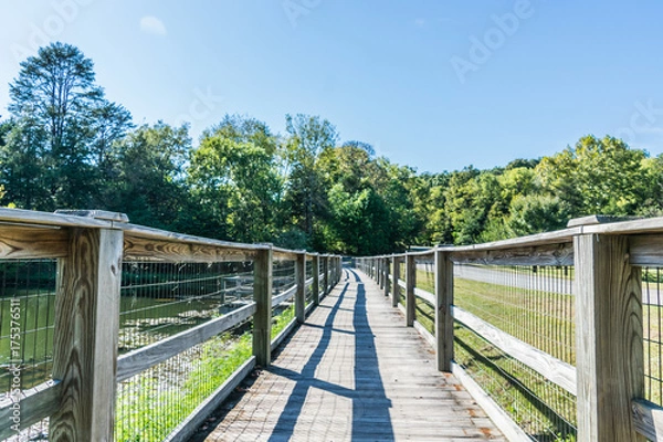 Fototapeta Bridge by Pond