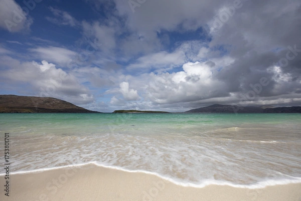 Obraz Traigh Mheilein Beach and Scarp, Isle of Harris, Scotland