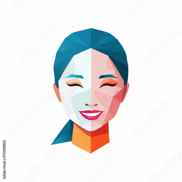 Obraz Geometric Face Art.