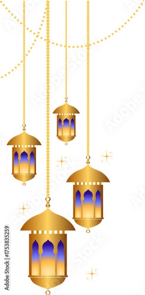 Obraz Arabic Islamic hanging lanterns for Ramadan Kareem decoration