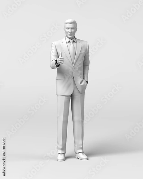 Obraz 親指を立てる男