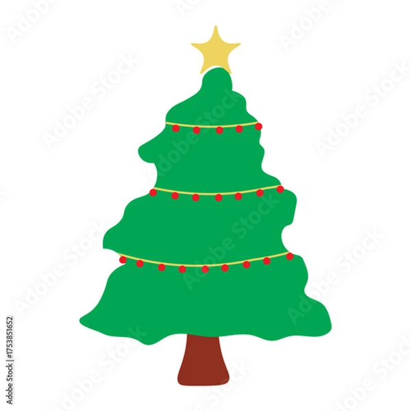 Obraz Chirstmast Tree Doodle