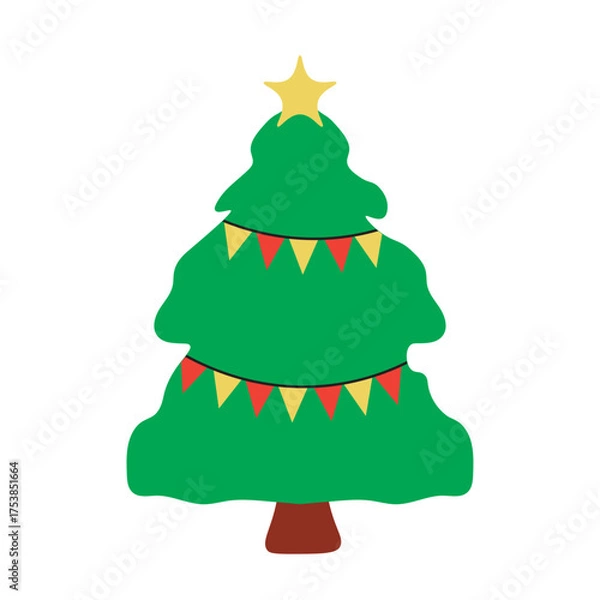 Obraz Chirstmast Tree Doodle