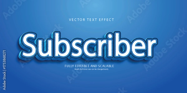 Fototapeta Subscribe 3d text effect 