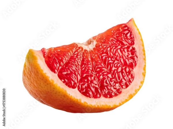 Fototapeta grapefruit slice isolated on white background.