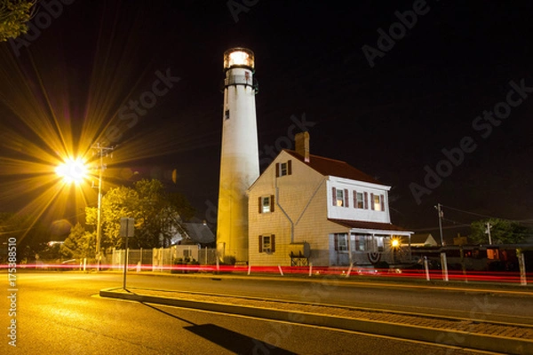 Obraz Long Exposure of Fenwick Island Lighthouse in Ocean City, Maryland