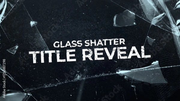 Fototapeta Broken Glass Title Animation