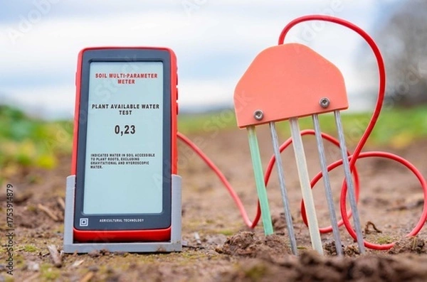 Fototapeta Indicates water in soil accessible to plant roots, excluding