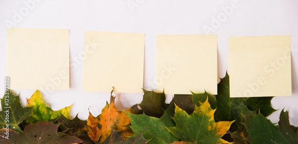 Obraz Herbst Post it leer
