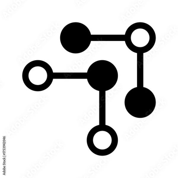Fototapeta Nodes Icon Vector Symbol Design Illustration
