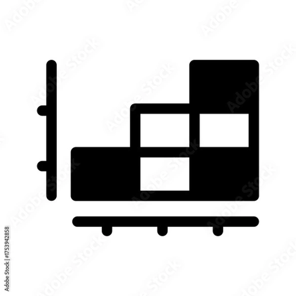 Fototapeta Bar Chart Icon Vector Symbol Design Illustration