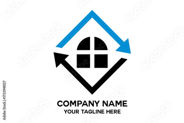 Obraz house logo with arrow