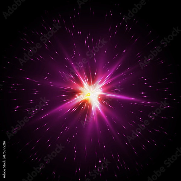 Obraz Flash Star, Light flare special effect. vector illustration.