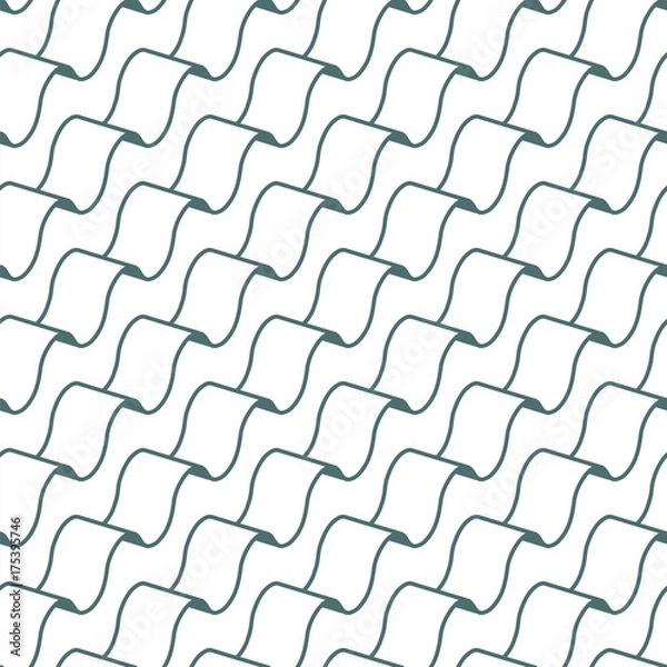 Fototapeta Decorative 3d stripes seamless vector pattern