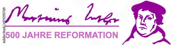 Obraz Martin Luther podpis - 500 lat reformacji