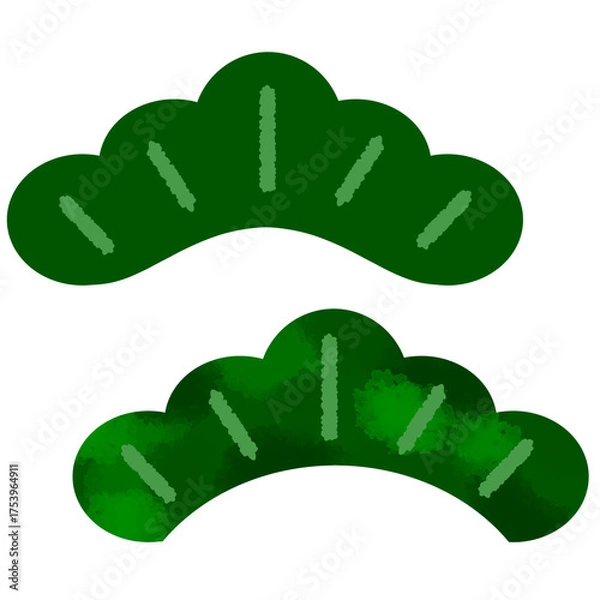 Obraz 年賀状に使える松飾のイラスト素材3