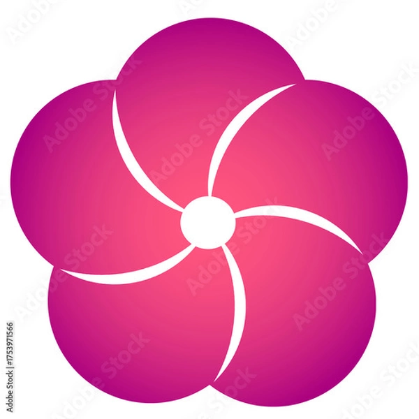 Obraz 年賀状に使える梅の花のイラスト素材4