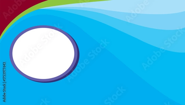 Obraz Abstract Blue Wave Background with Circle