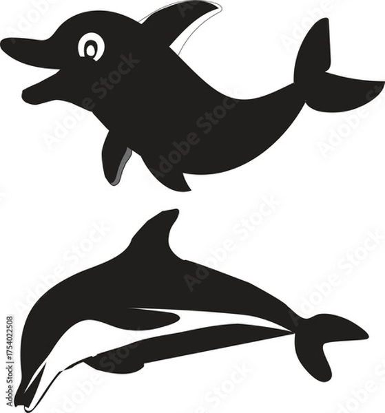 Fototapeta dolphin vector illustration