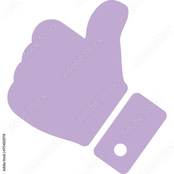 Fototapeta Purple Thumbs Up Gesture With Transparent Background A Symbol Of Approval And Agreement