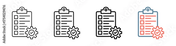 Obraz Project Plan Icon Collection Set Different Style