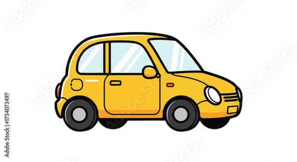 Obraz 斜め前から見た自動車のシンプルなベクターアイコンイラスト素材