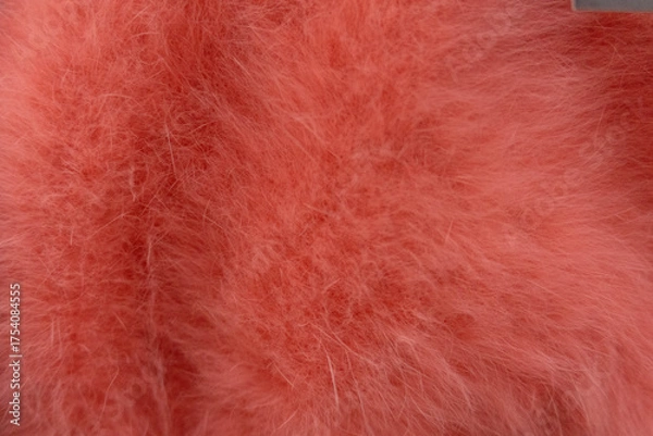 Obraz red fur texture faux 