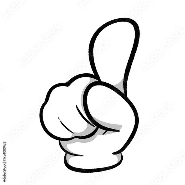 Obraz ハンドサイン素材｜指さしポーズ