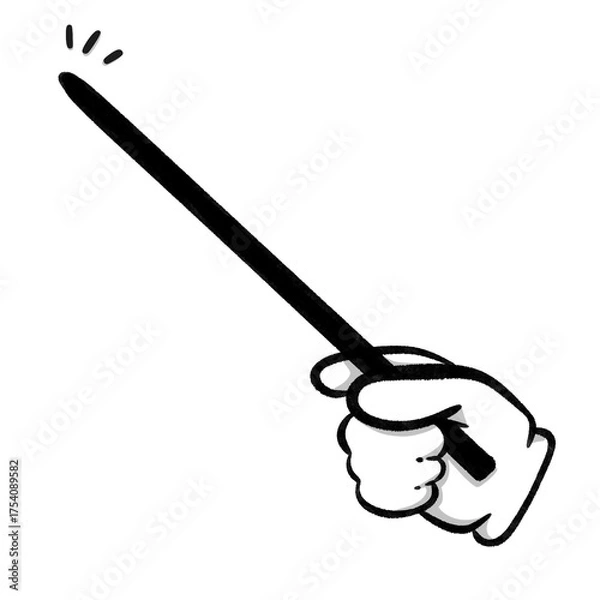 Obraz ハンドサイン素材｜差し棒を持つ手