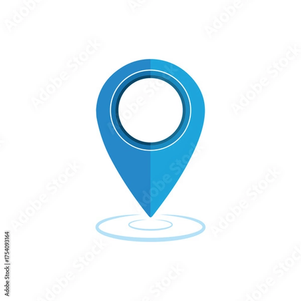 Fototapeta Location pin icon. Map pin place marker. Location icon. Map marker pointer icon set. GPS location symbol collection.