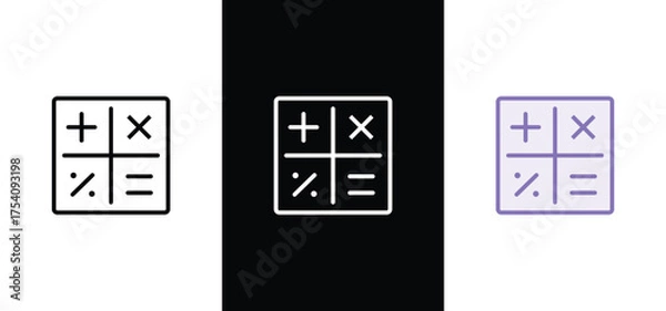 Fototapeta Calculator icon vector. Accounting calculator sign and symbol.