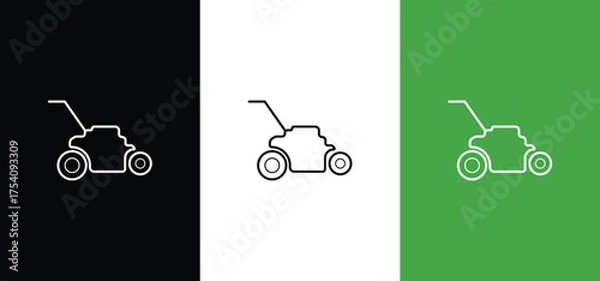 Fototapeta lawn mower logo vector Template
