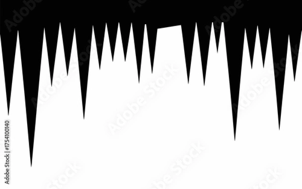 Fototapeta icicles on white background