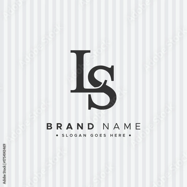 Fototapeta Initial LS Vector Logo - Elegant Monogram Template for letter L and S for your Business