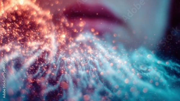 Obraz Exploring vibrant textures and colors in abstract art with fluid movement