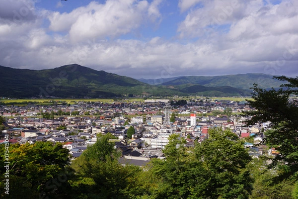 Obraz 鍋倉公園から望む遠野市内