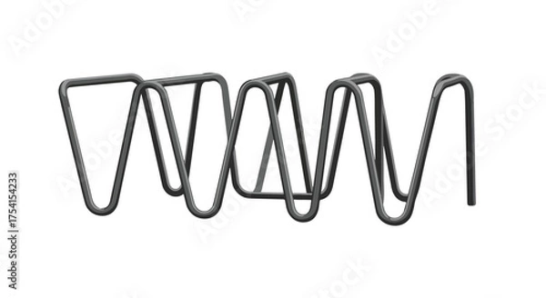 Obraz Sinuous metal rack for bicycle parking offers an organized and modern solution for bike storage for public areas