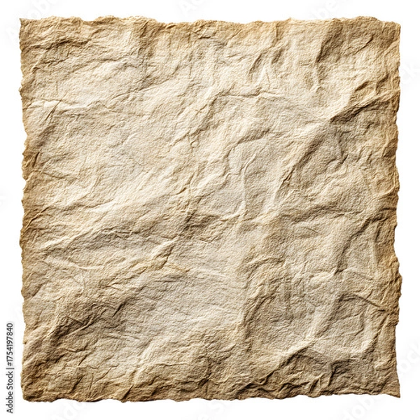 Fototapeta aged parchment texture isolated on transparent background